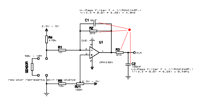diagrama eléctrica GSR con OPA336